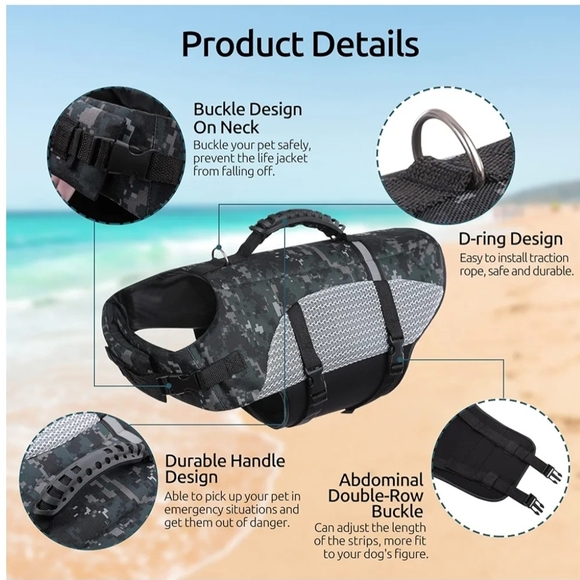 Dog Life Jacket – Adjustable Buckles | Medium - Picture 10 of 11